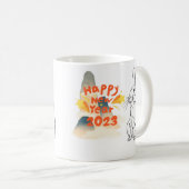 Happy new year rabbit , 2023 kaffeetasse (VorderseiteRechts)