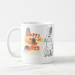 Happy new year rabbit , 2023 kaffeetasse