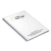 Happy New Year | Real Anwesen Budget Marketing Notizblock (Rechte Seite)