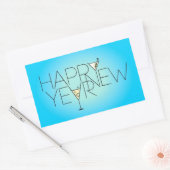 Happy New Year Rectangle Stickers (Umschlag)