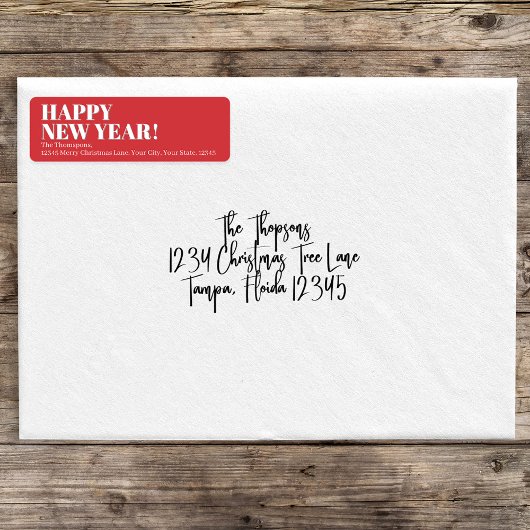 Happy New Year Red and White