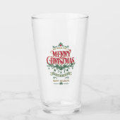 Happy New Year Red Merry Weihnachtsglass Tumbler (Vorderseite)