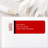 Happy New Year Red Return Address Label (Insitu)