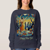 Happy New Year Retro 1920er-Party Sweatshirt (Vorderseite)