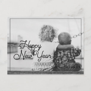Happy New Year retro Postkarte
