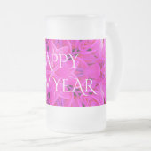 Happy New Year Ringer Mattiert Glass Mattglas Bierglas (VorderseiteRechts)