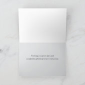 Happy New Year Rocky Mountains Winter Wasserfarbe Karte (Innenseite)