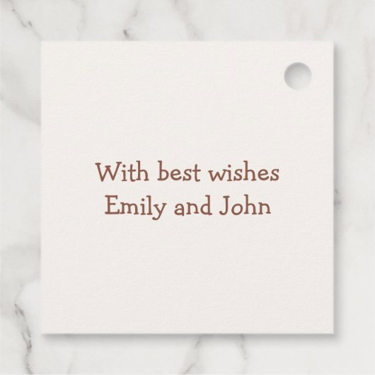 Happy New Year Rose Gold Script Champagne Geschenkanhänger (Rückseite)