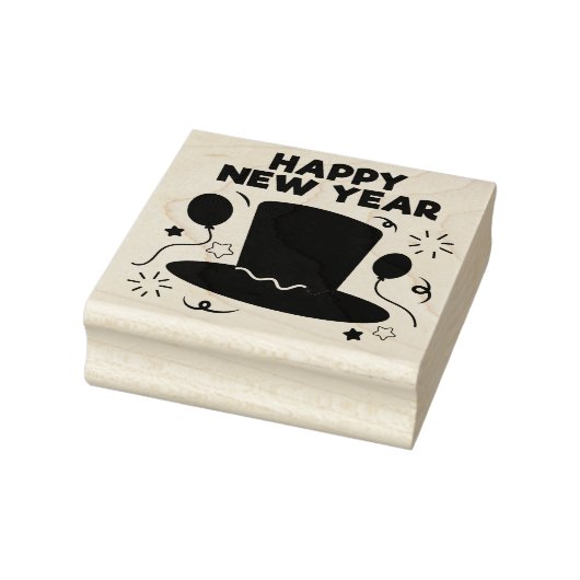 Happy New Year Rubber Briefmarke Gummistempel (Stempel)