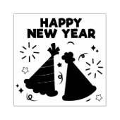 Happy New Year Rubber Briefmarke Gummistempel (Prägung)