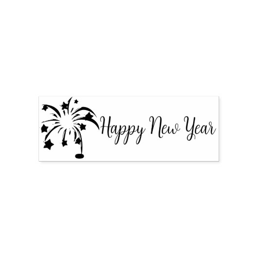 Happy New Year Rubber Briefmarke Permastempel (Design)