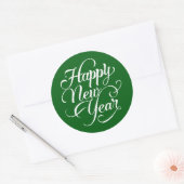 Happy New Year Runder Aufkleber (Umschlag)