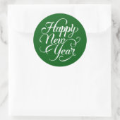 Happy New Year Runder Aufkleber (Tasche)