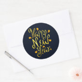 Happy New Year Runder Aufkleber (Umschlag)