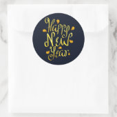 Happy New Year Runder Aufkleber (Tasche)