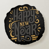 Happy new year rundes kissen (Rückseite)