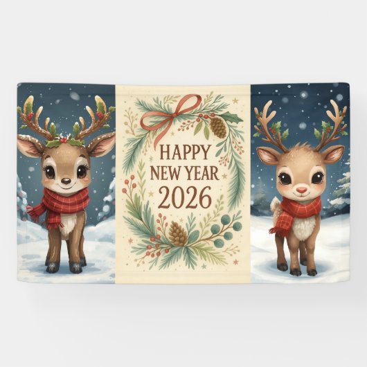 happy new year rustic party banner (Horizontal)