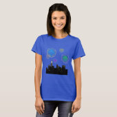 Happy New Year’s Eve Midnight Fireworks City Light T-Shirt (Vorne ganz)