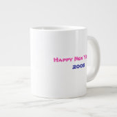 Happy New Year Same Faith Fun Color Jumbo-Tasse (Vorderseite Rechts)
