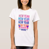 Happy New Year Same Faith Fun Color T-Shirt (Vorderseite)