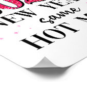 Happy New Year Same Hot Mess 2026 New Year Coquett Poster (Ecke)