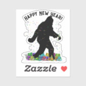 Happy New Year Sasquatch Aufkleber (Blatt)