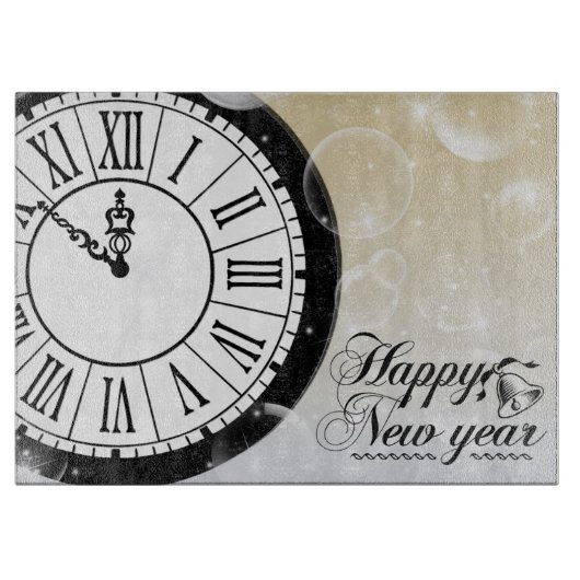 Happy New Year Schneidebrett (Vorderseite)