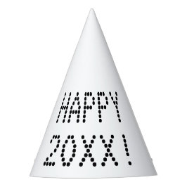 Happy New Year Schwarz & Weiß benutzerdefinierte N Partyhütchen