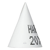 Happy New Year Schwarz & Weiß benutzerdefinierte N Partyhütchen (Links)