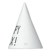 Happy New Year Schwarz & Weiß benutzerdefinierte N Partyhütchen (Rechts)