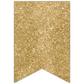 Happy New Year Schwarz-weiß & Gold Glitzer Wimpelkette (Erste Fahne)