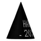 Happy New Year Schwarz-weiße Zollnummer modern Partyhütchen (Links)