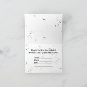 Happy New Year - Schwarzer Text mit Party Hats Einladung (Innenseite)