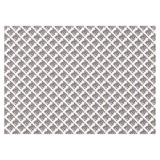 Happy New Year - Schwarzer Text mit Party Hats Tischdecke (Vorderseite (Horizontal))