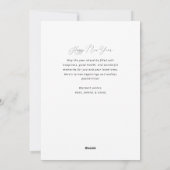 Happy new year script Foto Feiertagskarte (Rückseite)