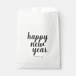 Happy New Year Script Gastgeschenk Bags Geschenktütchen