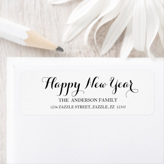 HAPPY NEW YEAR Script Modern Custom Address (Insitu)