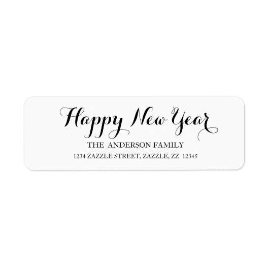 HAPPY NEW YEAR Script Modern Custom Address (Vorne)