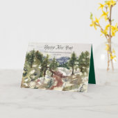 Happy New Year Scripture Psalm 145 Winter Desert Karte (Gelbe Blume)