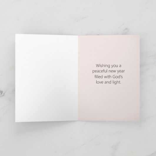 Happy New Year Scripture Psalm 19 Winter Desert  Karte (Innenseite)