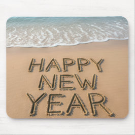 Happy New Year Seashore Mousepad