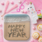 Happy New Year Seashore Pappteller (Party)