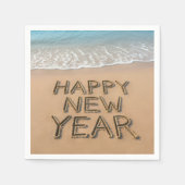 Happy New Year Seashore Serviette (Vorderseite)