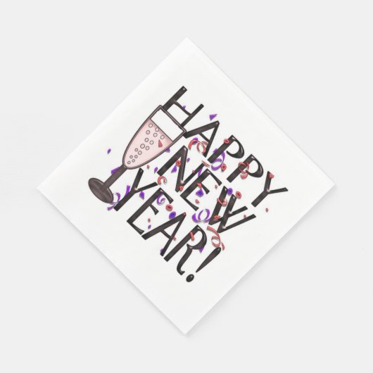 Happy New Year Serviette (Ecke)