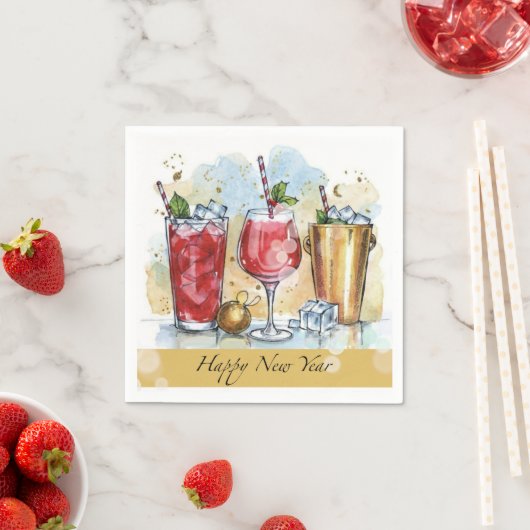 Happy New Year Serviette (Beispiel)