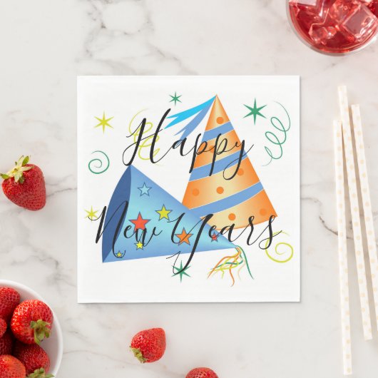 Happy New Year Serviette (Beispiel)