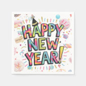 Happy new year serviette (Vorderseite)