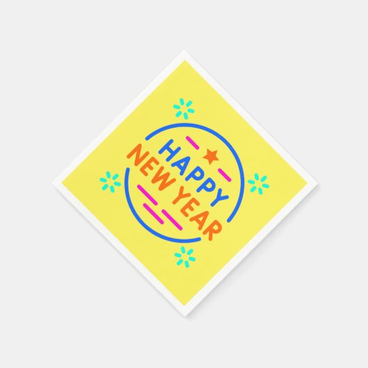 "Happy New Year" Serviette (Ecke)