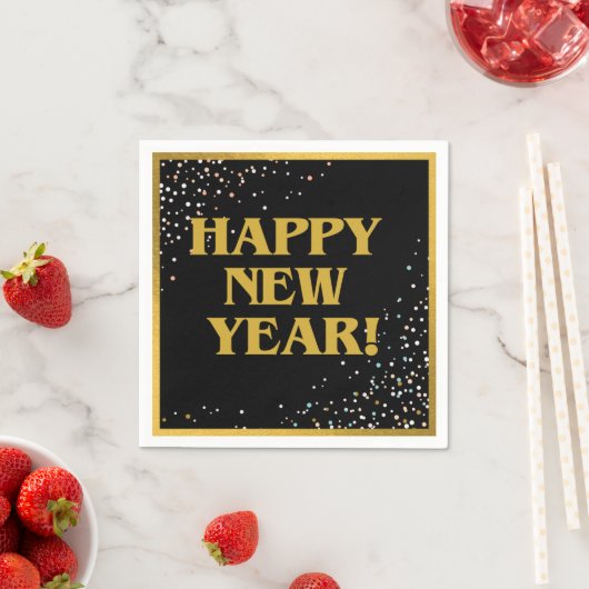 Happy New Year Serviette (Beispiel)