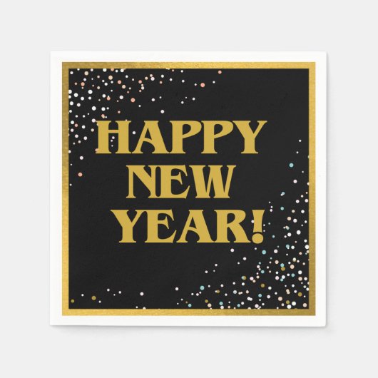 Happy New Year Serviette (Vorderseite)